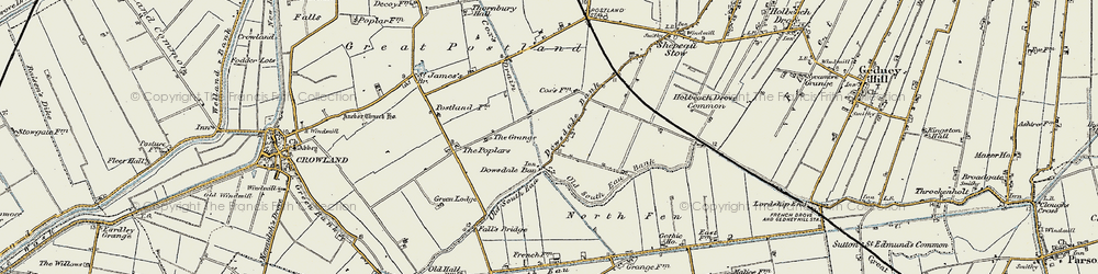 Old map of Dowsdale in 1901-1902