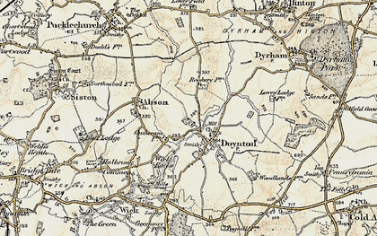 Old map of Doynton in 1898-1899