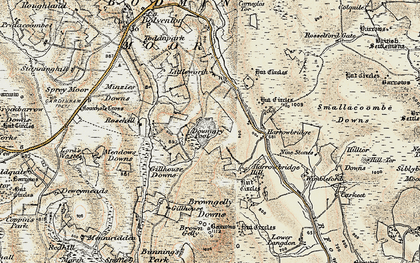 Old map of Browngelly Downs in 1900