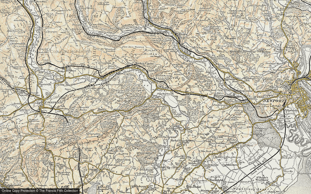 Old Map of Draethen, 1899-1900 in 1899-1900