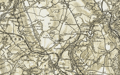 Old map of Draffan in 1904-1905