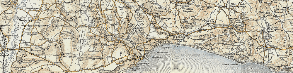 Old map of Dragon's Hill in 1899