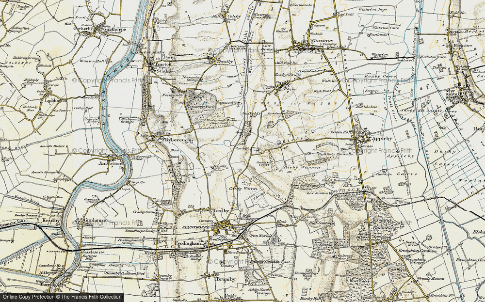 Old Map of Historic Map covering Foxhills Park in 1903