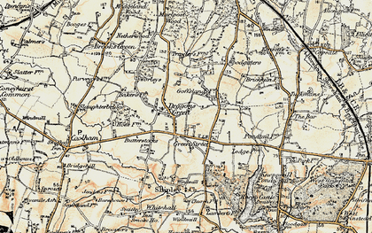 Old map of Dragons Green in 1898
