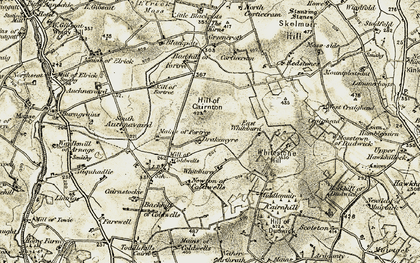 Old map of Backhill of Coldwells in 1909-1910