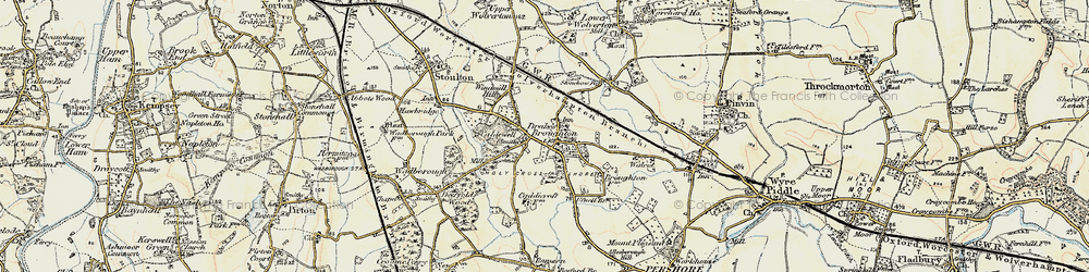 Old map of Drakes Broughton in 1899-1901