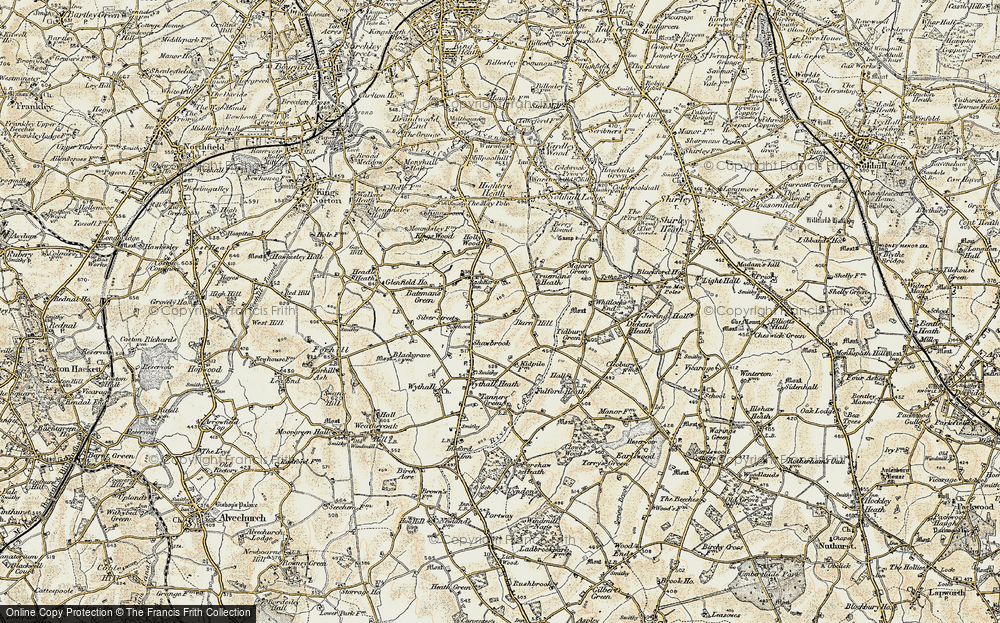 Old Map of Drakes Cross, 1901-1902 in 1901-1902