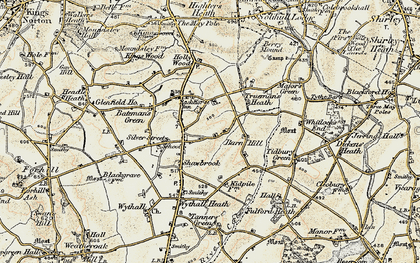 Old map of Drakes Cross in 1901-1902