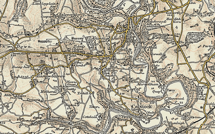 Old map of Albaston in 1899-1900