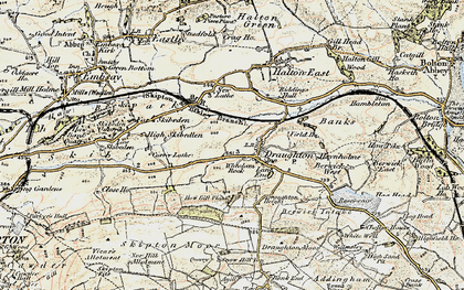 Old map of Draughton in 1903-1904