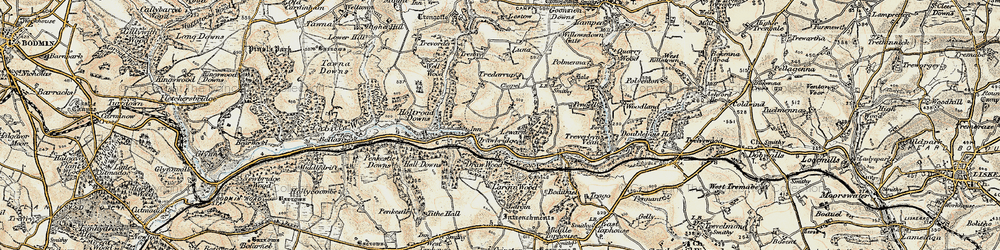 Old map of Largin Castle in 1900
