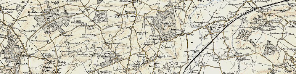 Old map of Draycot Cerne in 1898-1899