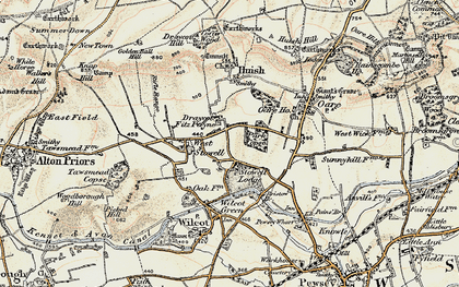 Old map of Draycot Fitz Payne in 1897-1899