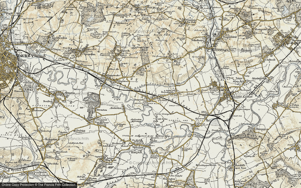 Old Map of Draycott, 1902-1903 in 1902-1903