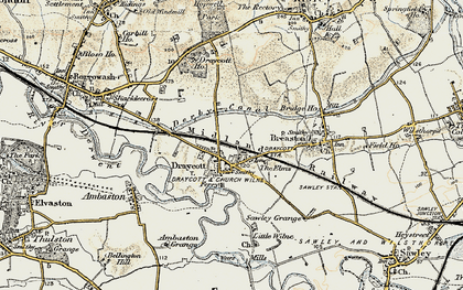 Old map of Draycott in 1902-1903