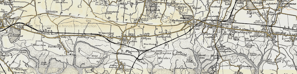 Old map of Drayton in 1897-1899