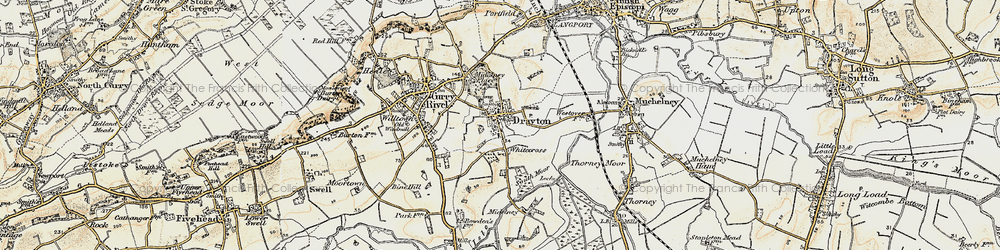 Old map of Drayton in 1898-1900