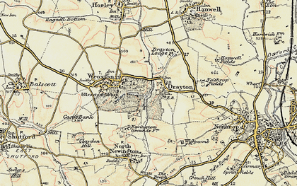 Old map of Drayton in 1898-1901