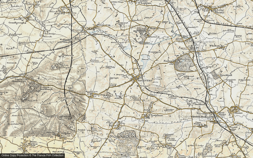 Old Map of Historic Map covering Royal Oak Industrial Estate in 1898-1901