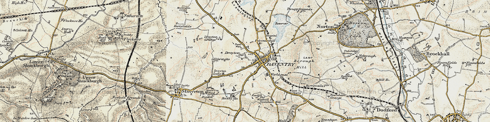 Old map of Drayton Resr in 1898-1901