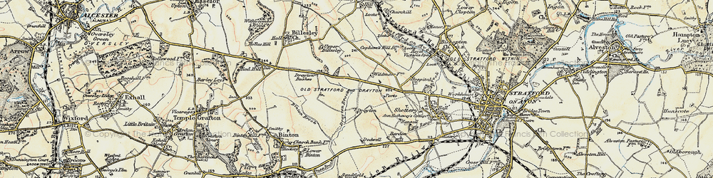 Old map of Drayton in 1899-1902