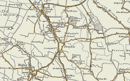 Old map of Drayton in 1902-1903