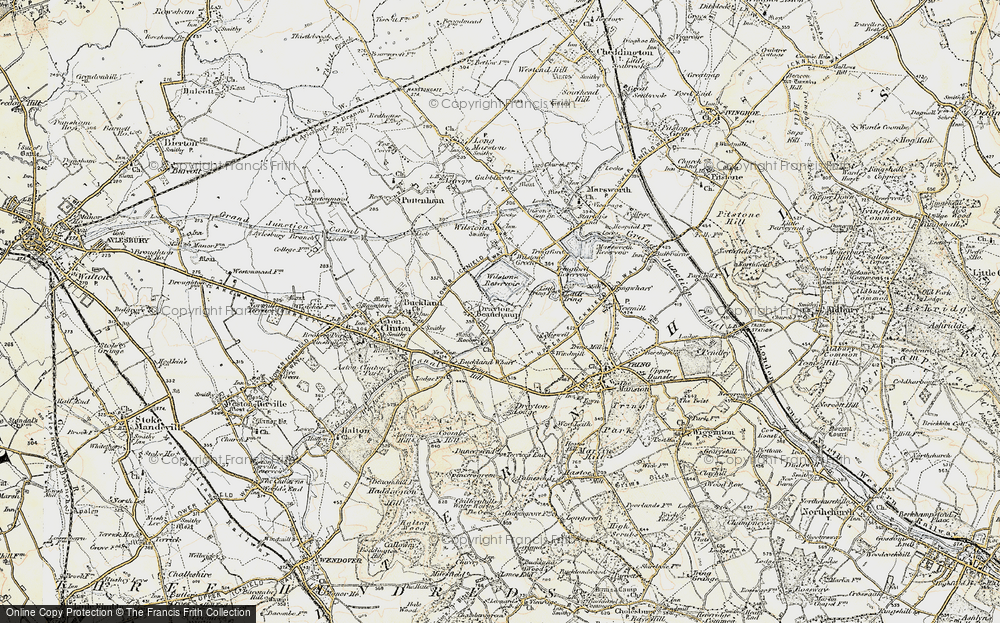 Old Map of Drayton Beauchamp, 1898 in 1898