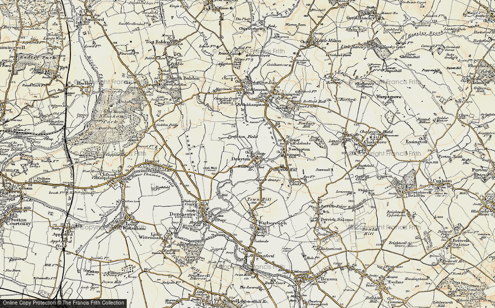 Old Map of Drayton St Leonard, 1897-1899 in 1897-1899