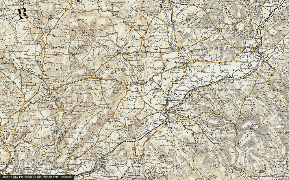 Old Map of Dre-fach, 1901 in 1901