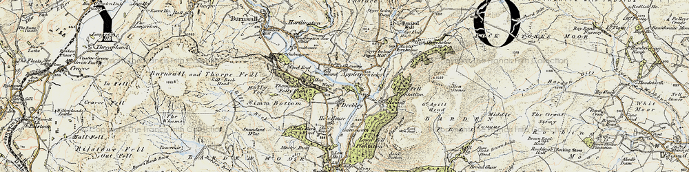 Old map of Barden Tower in 1903-1904