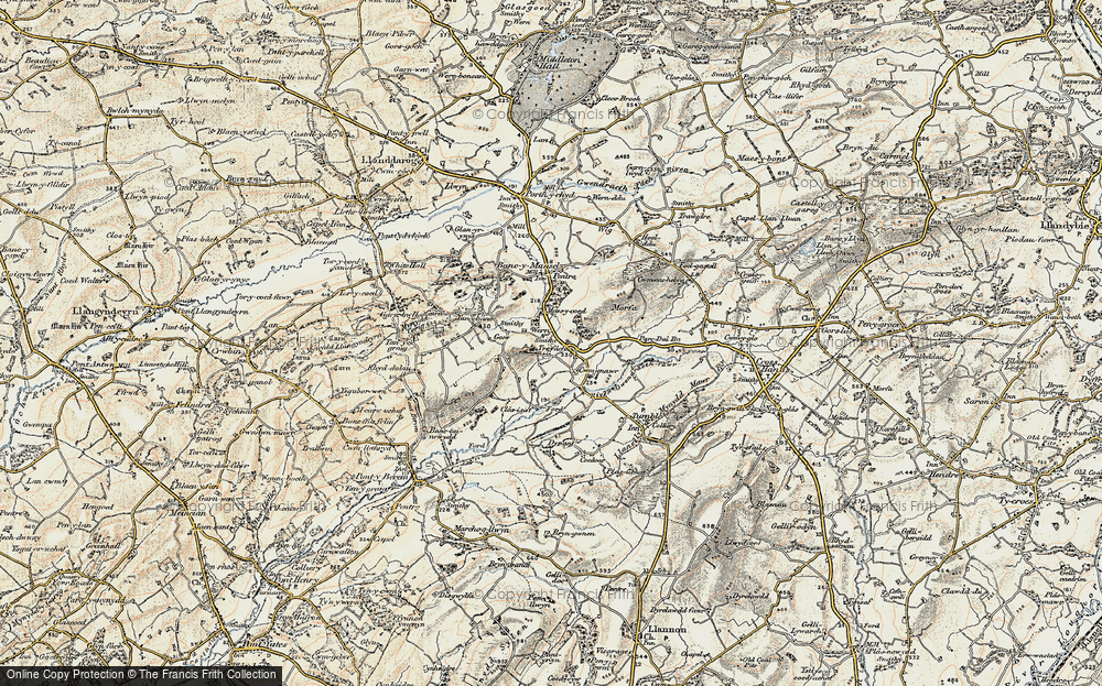 Old Map of Drefach, 1900-1901 in 1900-1901