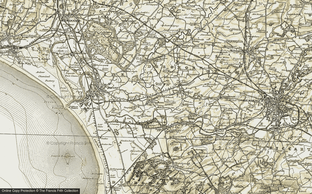 Old Map of Dreghorn, 1905-1906 in 1905-1906