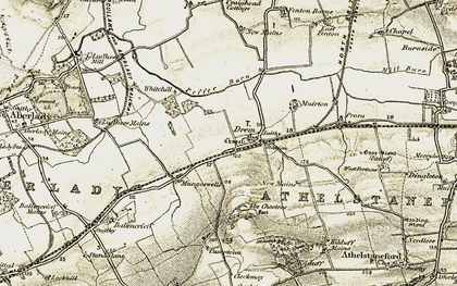 Old map of Drem in 1903-1906