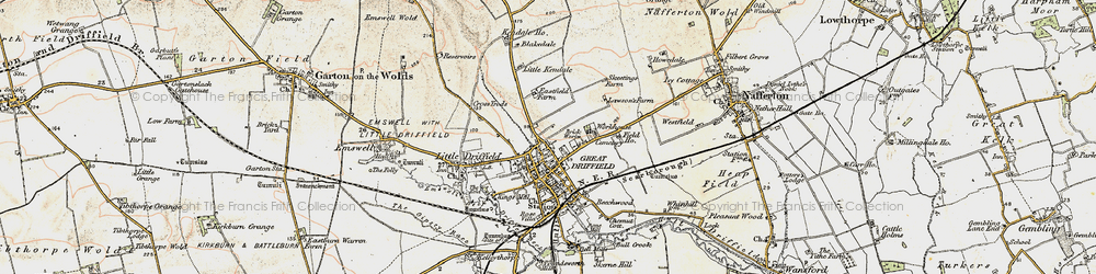 Old map of Driffield in 1903-1904