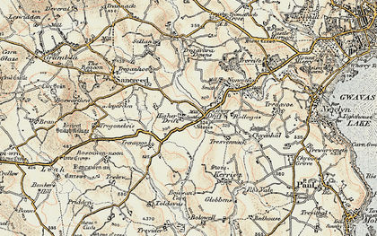 Old map of Drift in 1900