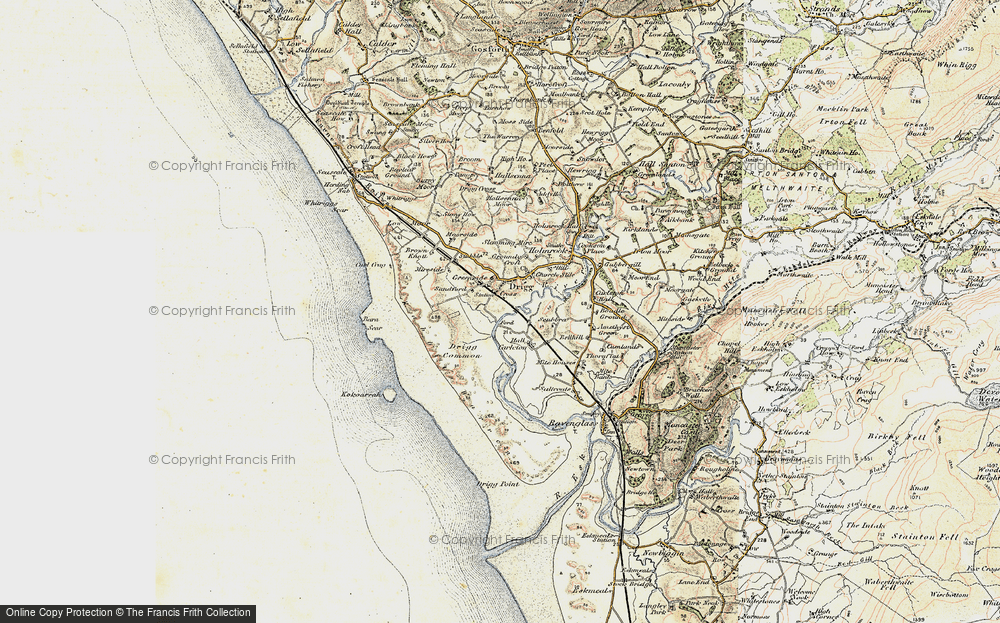 Old Map of Drigg, 1903-1904 in 1903-1904