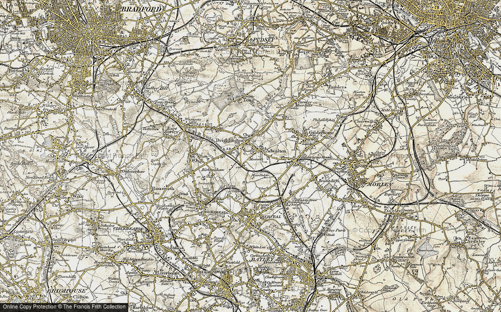 Old Map of Drighlington, 1903 in 1903