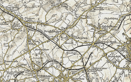 Old map of Drighlington in 1903