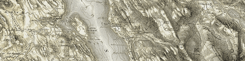 Old map of Achnacriche in 1906-1908