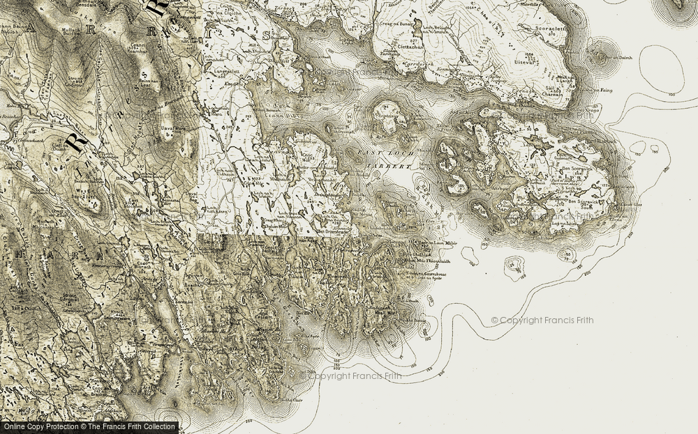 Old Map of Drinisiadar, 1908-1911 in 1908-1911