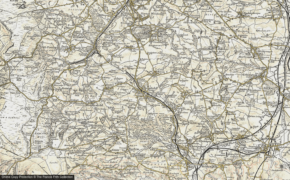 Old Map of Dronfield, 1902-1903 in 1902-1903