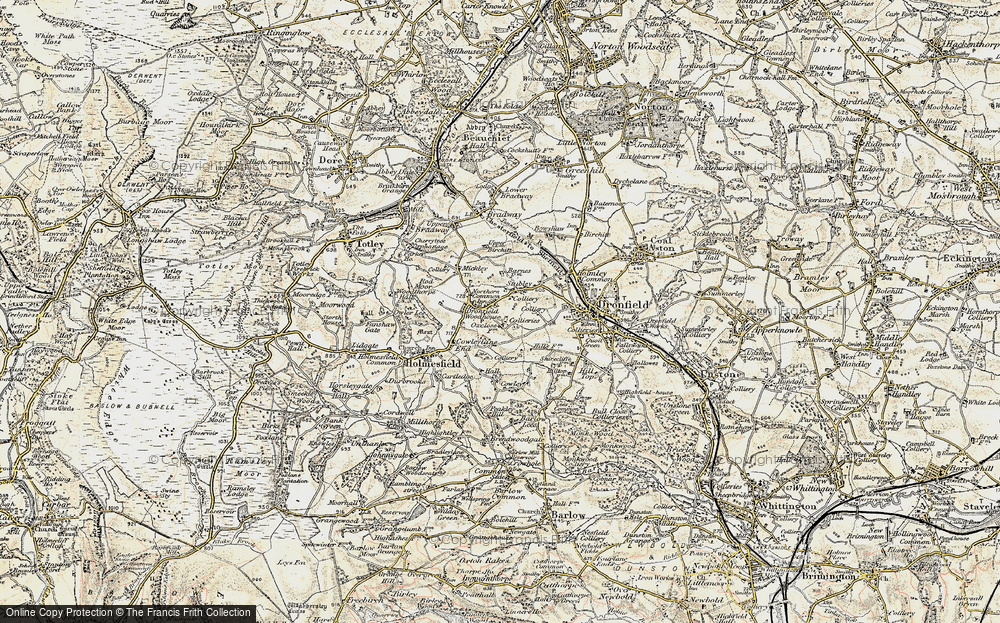 Old Map of Historic Map covering Upper Birchitt in 1902-1903