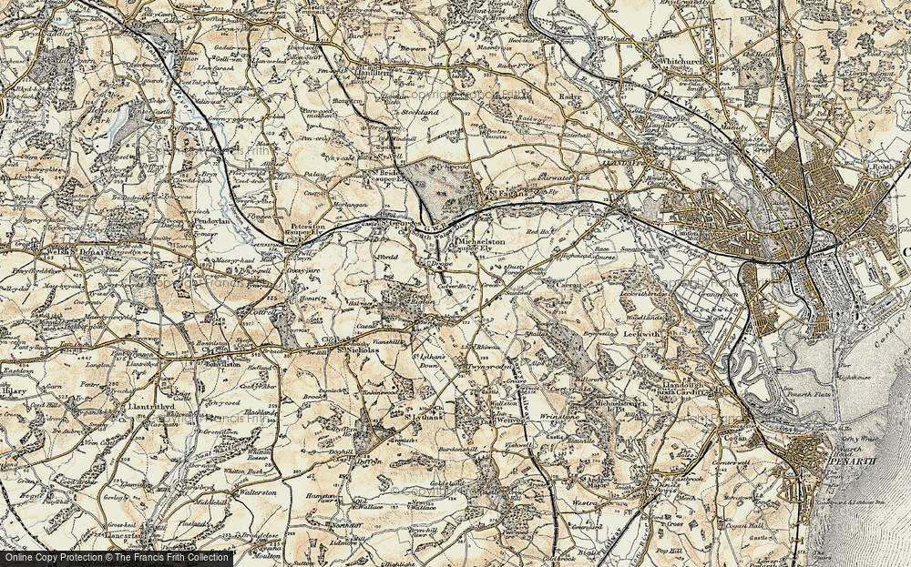 Old Map of Drope, 1899-1900 in 1899-1900