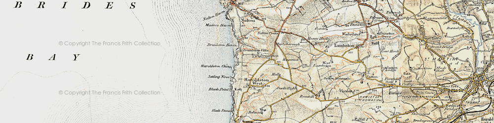 Old map of Druidston in 0-1912