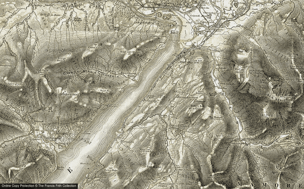 Old Map of Druimarbin, 1906-1908 in 1906-1908