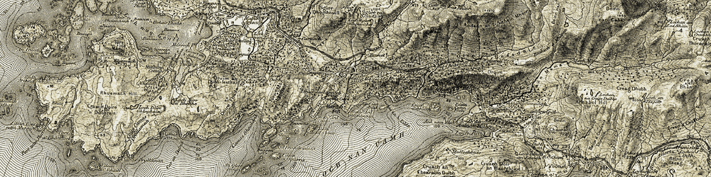 Old map of Borrodale Burn in 1908