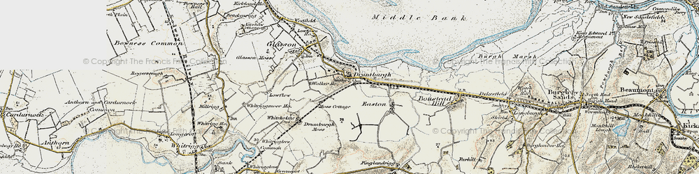 Old map of Drumburgh in 1901-1904
