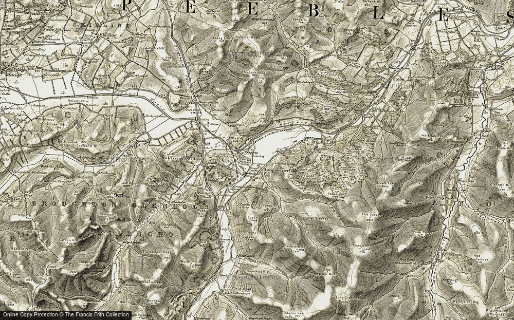 Old Map of Drumelzier, 1903-1904 in 1903-1904