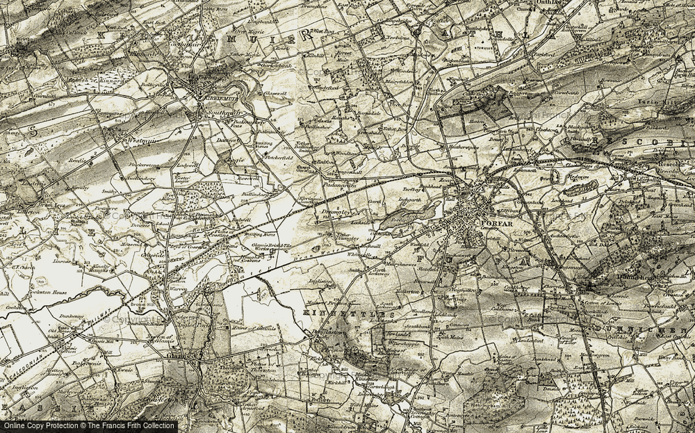 Old Map of Drumgley, 1907-1908 in 1907-1908