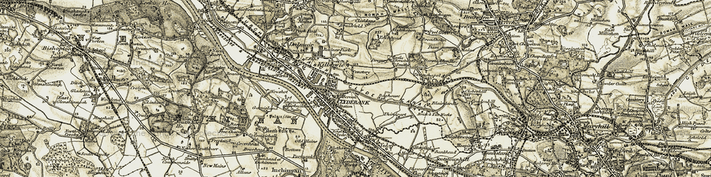Old map of Drumry in 1905